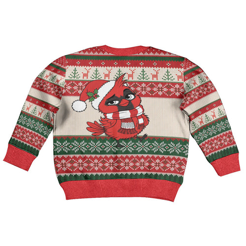Aussie Cardinal Christmas Kid Ugly Christmas Sweater Festive Knitted Pattern Inspired