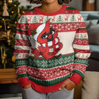 Aussie Cardinal Christmas Kid Ugly Christmas Sweater Festive Knitted Pattern Inspired