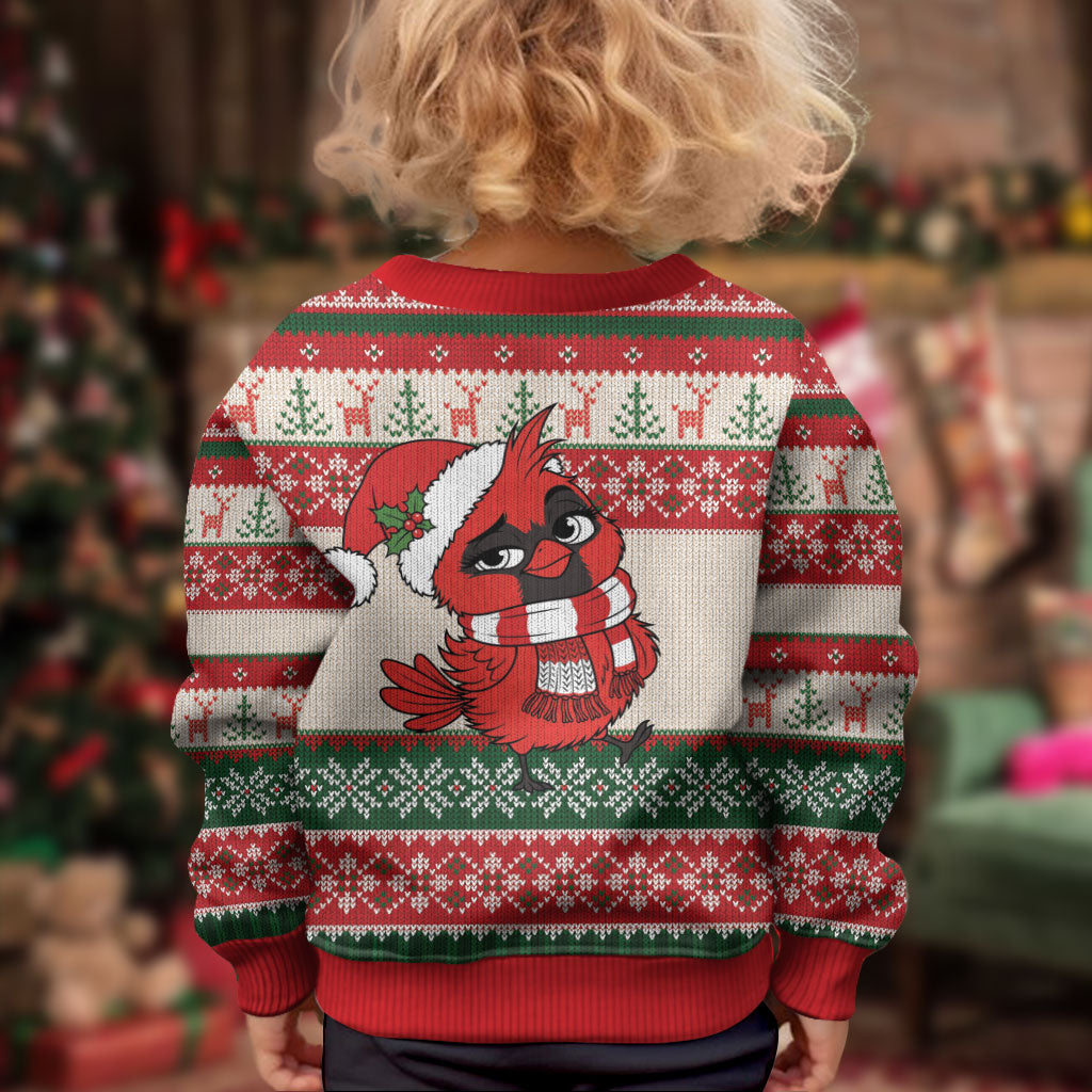 Aussie Cardinal Christmas Kid Ugly Christmas Sweater Festive Knitted Pattern Inspired