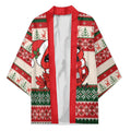 Aussie Cardinal Christmas Kimono Festive Knitted Pattern Inspired