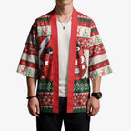 Aussie Cardinal Christmas Kimono Festive Knitted Pattern Inspired