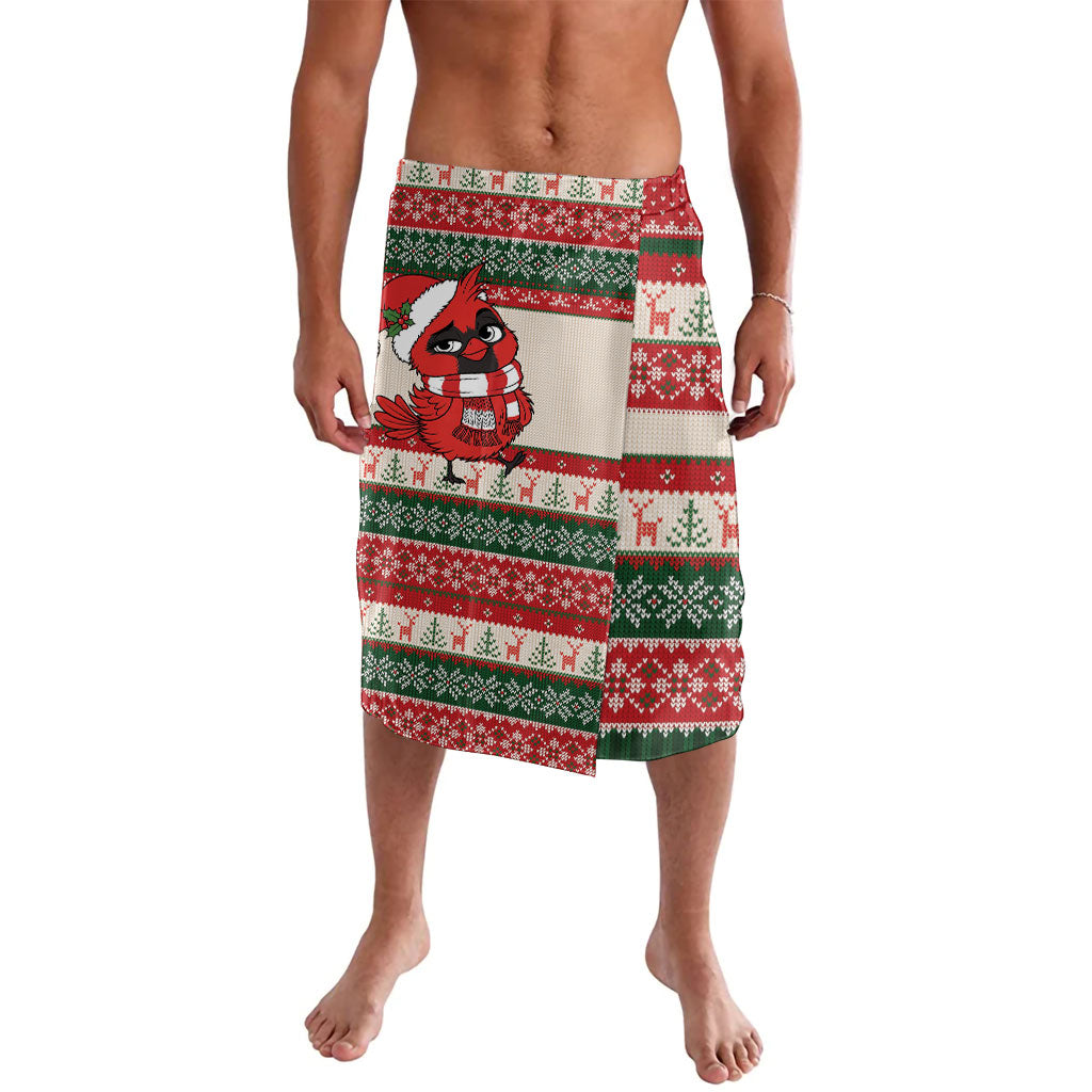 Aussie Cardinal Christmas Lavalava Festive Knitted Pattern Inspired
