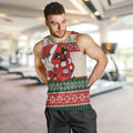 Aussie Cardinal Christmas Men Tank Top Festive Knitted Pattern Inspired