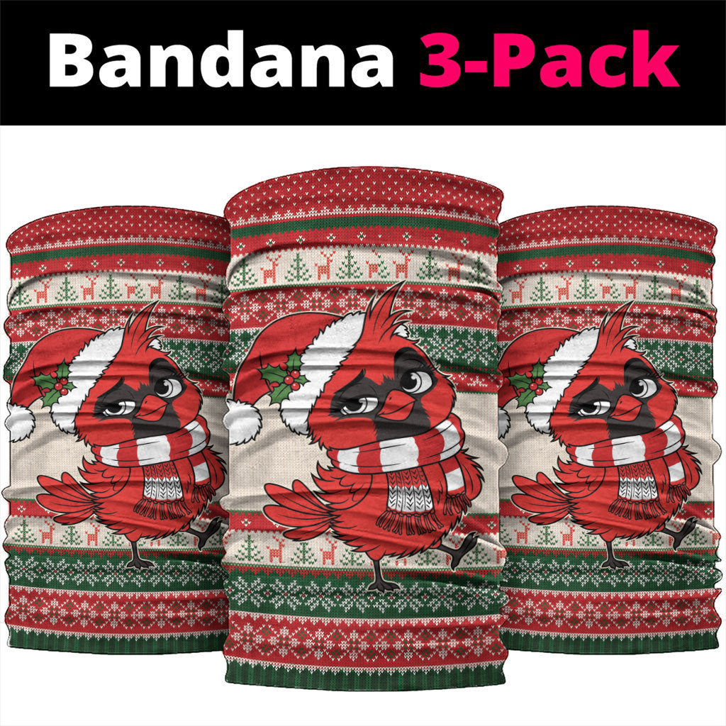 Aussie Cardinal Christmas Neck Gaiter Festive Knitted Pattern Inspired