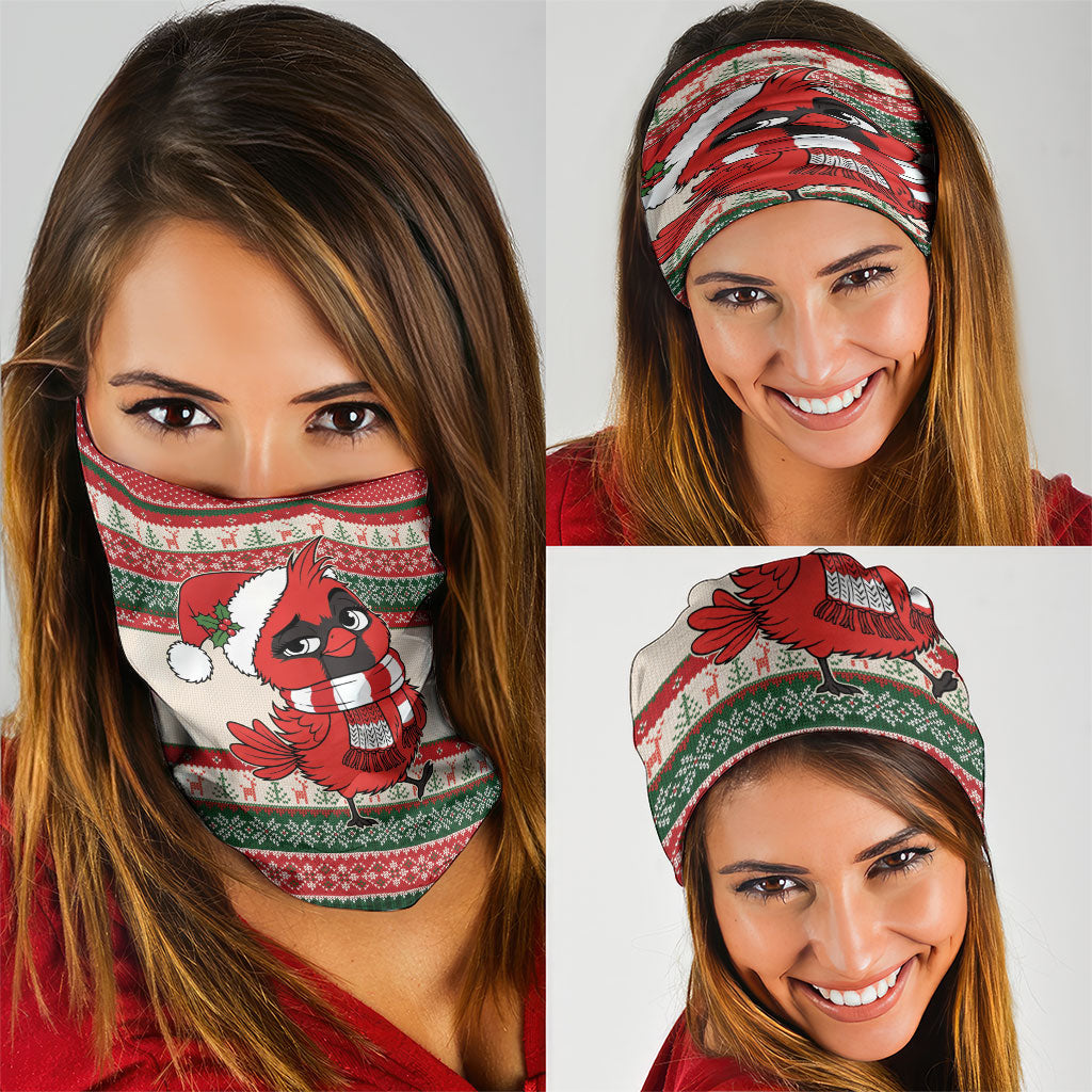 Aussie Cardinal Christmas Neck Gaiter Festive Knitted Pattern Inspired