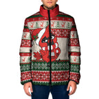 Aussie Cardinal Christmas Padded Jacket Festive Knitted Pattern Inspired