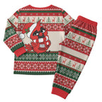 Aussie Cardinal Christmas Pajama Set Festive Knitted Pattern Inspired