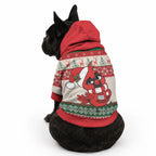 Aussie Cardinal Christmas Pet Hoodie Festive Knitted Pattern Inspired