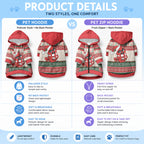 Aussie Cardinal Christmas Pet Hoodie Festive Knitted Pattern Inspired