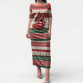 Aussie Cardinal Christmas Puletasi Festive Knitted Pattern Inspired