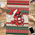Aussie Cardinal Christmas Puzzle Festive Knitted Pattern Inspired