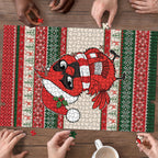 Aussie Cardinal Christmas Puzzle Festive Knitted Pattern Inspired