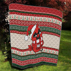 Aussie Cardinal Christmas Quilt Festive Knitted Pattern Inspired