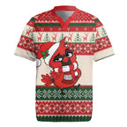 Aussie Cardinal Christmas Rugby Jersey Festive Knitted Pattern Inspired
