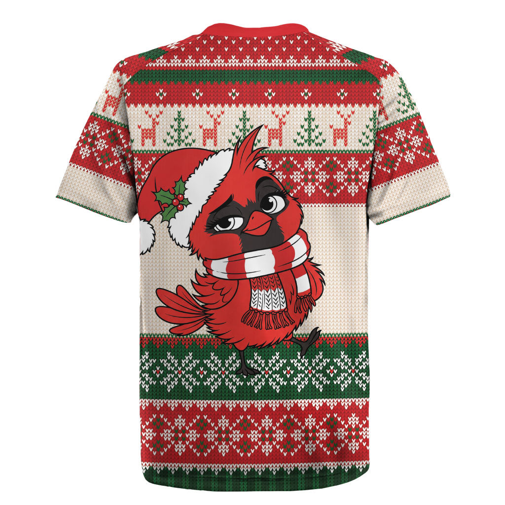 Aussie Cardinal Christmas Rugby Jersey Festive Knitted Pattern Inspired