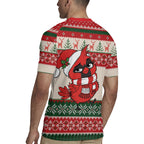 Aussie Cardinal Christmas Rugby Jersey Festive Knitted Pattern Inspired