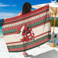 Aussie Cardinal Christmas Sarong Festive Knitted Pattern Inspired
