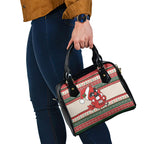 Aussie Cardinal Christmas Shoulder Handbag Festive Knitted Pattern Inspired