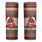 Aussie Cardinal Christmas Skinny Tumbler Festive Knitted Pattern Inspired