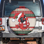 Aussie Cardinal Christmas Spare Tire Cover Festive Knitted Pattern Inspired
