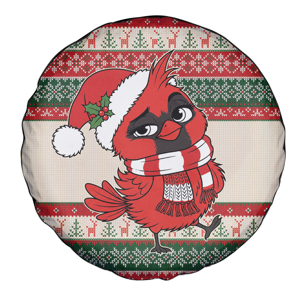 Aussie Cardinal Christmas Spare Tire Cover Festive Knitted Pattern Inspired