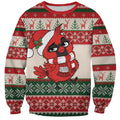 Aussie Cardinal Christmas Sweatshirt Festive Knitted Pattern Inspired