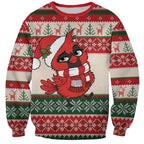 Aussie Cardinal Christmas Sweatshirt Festive Knitted Pattern Inspired