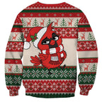 Aussie Cardinal Christmas Sweatshirt Festive Knitted Pattern Inspired