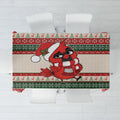 Aussie Cardinal Christmas Tablecloth Festive Knitted Pattern Inspired