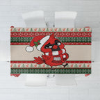 Aussie Cardinal Christmas Tablecloth Festive Knitted Pattern Inspired