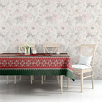 Aussie Cardinal Christmas Tablecloth Festive Knitted Pattern Inspired
