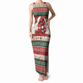 Aussie Cardinal Christmas Tank Maxi Dress Festive Knitted Pattern Inspired
