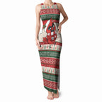 Aussie Cardinal Christmas Tank Maxi Dress Festive Knitted Pattern Inspired