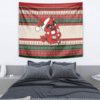 Aussie Cardinal Christmas Tapestry Festive Knitted Pattern Inspired