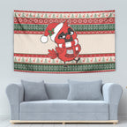 Aussie Cardinal Christmas Tapestry Festive Knitted Pattern Inspired