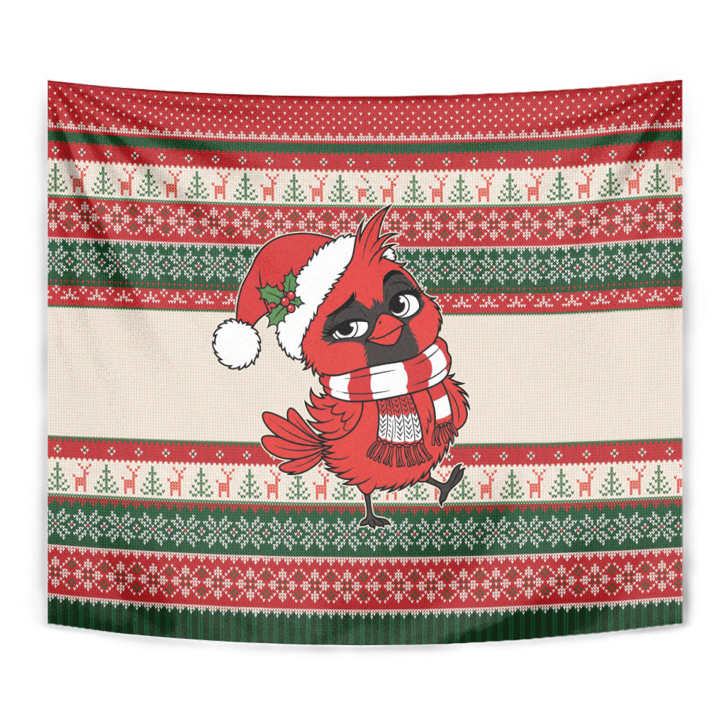 Aussie Cardinal Christmas Tapestry Festive Knitted Pattern Inspired