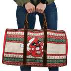 Aussie Cardinal Christmas Travel Bag Festive Knitted Pattern Inspired