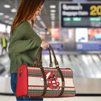 Aussie Cardinal Christmas Travel Bag Festive Knitted Pattern Inspired