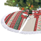 Aussie Cardinal Christmas Tree Skirt Festive Knitted Pattern Inspired