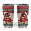 Aussie Cardinal Christmas Tumbler Cup Festive Knitted Pattern Inspired