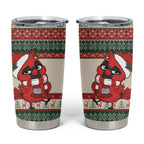 Aussie Cardinal Christmas Tumbler Cup Festive Knitted Pattern Inspired