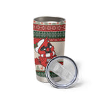 Aussie Cardinal Christmas Tumbler Cup Festive Knitted Pattern Inspired
