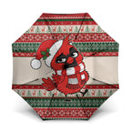 Aussie Cardinal Christmas Umbrella Festive Knitted Pattern Inspired
