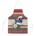 Aussie Fairy-wren Christmas Apron Festive Knitted Pattern Inspired