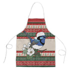 Aussie Fairy-wren Christmas Apron Festive Knitted Pattern Inspired