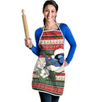 Aussie Fairy-wren Christmas Apron Festive Knitted Pattern Inspired