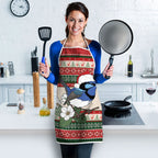 Aussie Fairy-wren Christmas Apron Festive Knitted Pattern Inspired