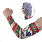 Aussie Fairy-wren Christmas Arm Sleeves Festive Knitted Pattern Inspired