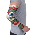 Aussie Fairy-wren Christmas Arm Sleeves Festive Knitted Pattern Inspired