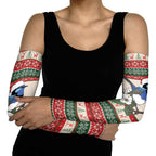 Aussie Fairy-wren Christmas Arm Sleeves Festive Knitted Pattern Inspired